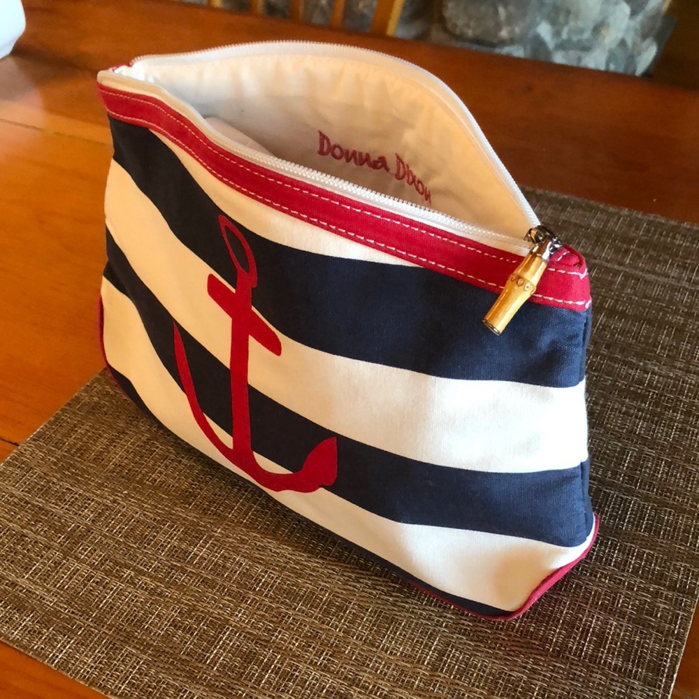 Nautical themed canvas clutch- never used
